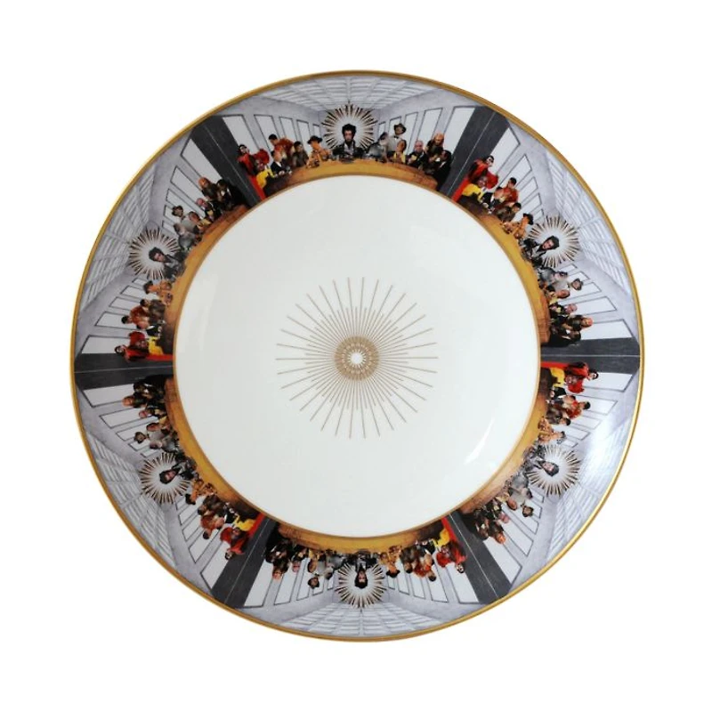 L'Art de la Table Last Supper Megaplex by Marco Brambilla Coupe Plates, Set of 12