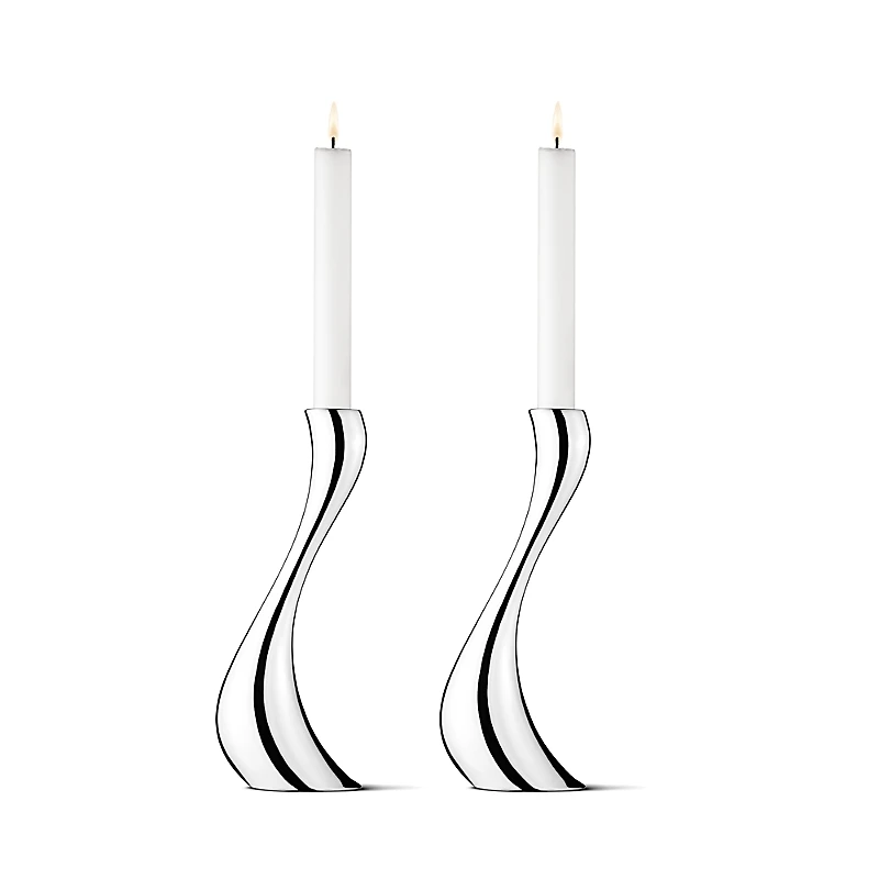 Georg Jensen Cobra Large Candleholder, Set of 2