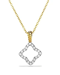 David Yurman Cable Collectibles Quatrefoil Pendant Necklace with Diamonds