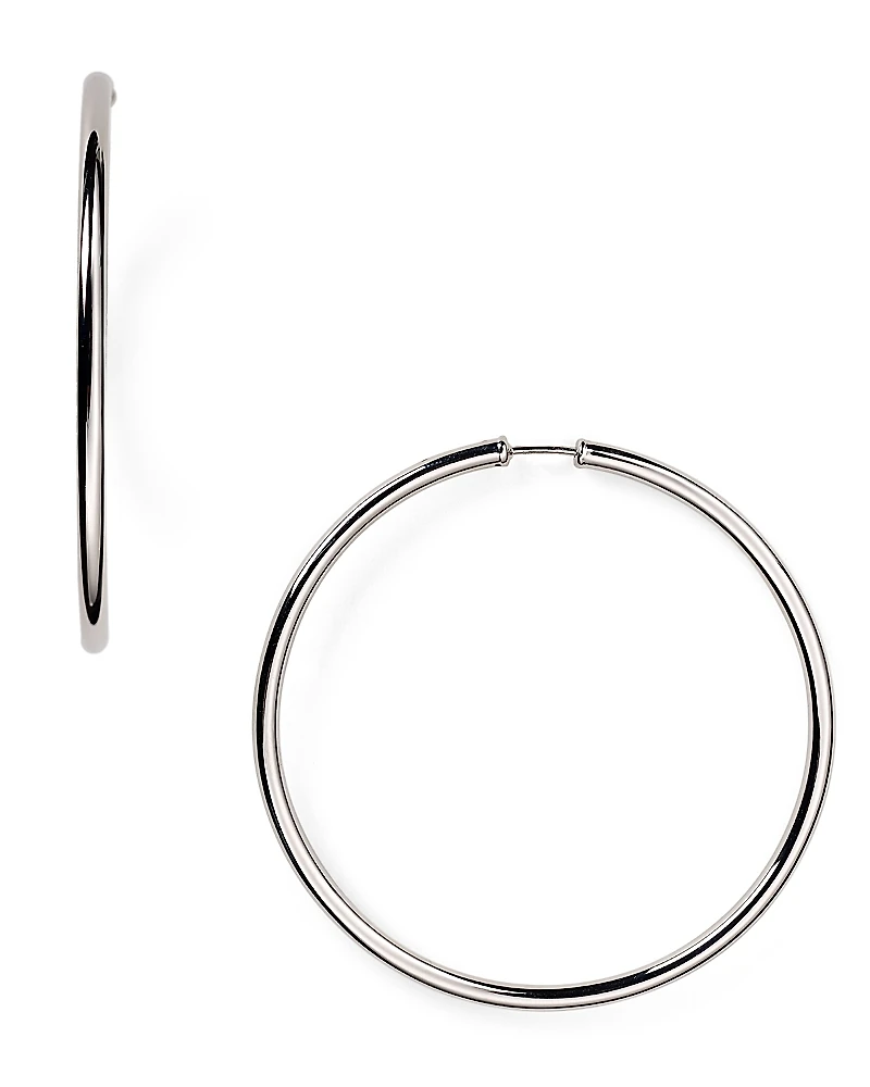 Sterling Silver Large Hoop Earrings