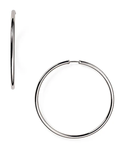 Sterling Silver Large Hoop Earrings