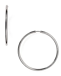 Sterling Silver Large Hoop Earrings