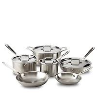 D5 Stainless Brushed 5-Ply Bonded 10-Piece Cookware Set