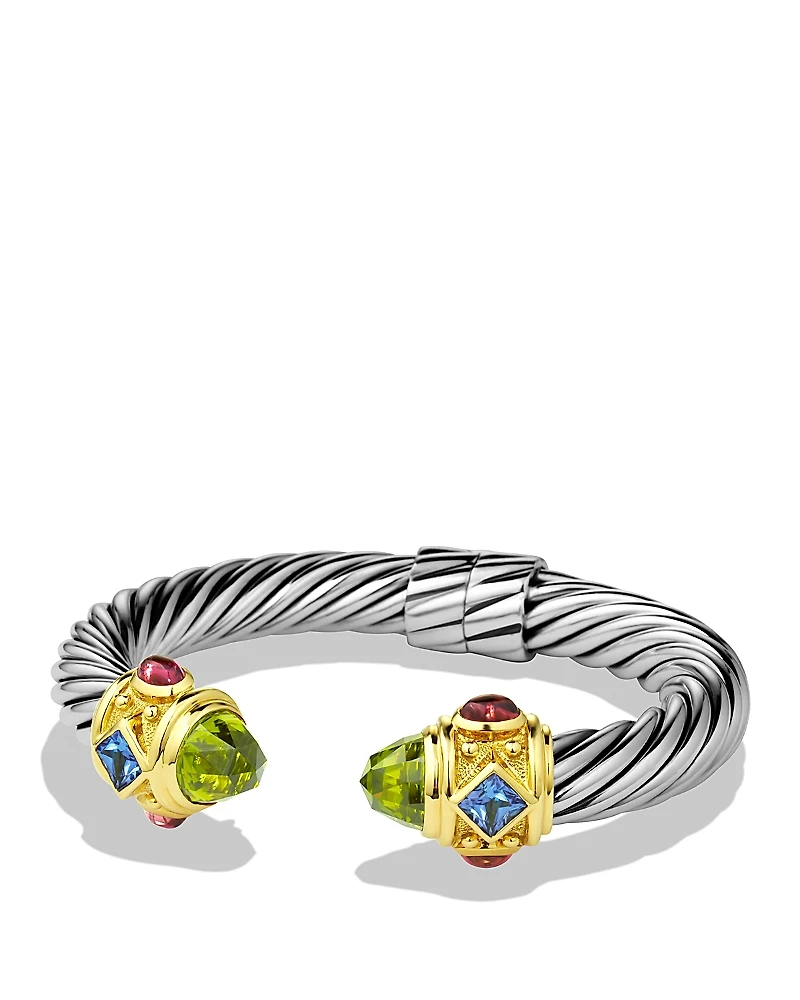 David Yurman Renaissance Bracelet with Peridot, Iolite & Gold