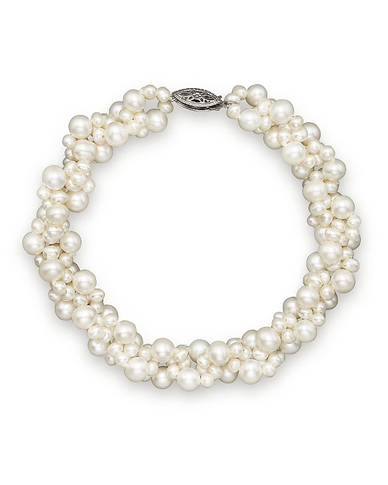 Cultured Freshwater Pearl Woven Bracelet