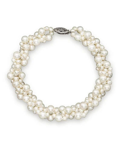 Cultured Freshwater Pearl Woven Bracelet