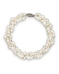 Cultured Freshwater Pearl Woven Bracelet