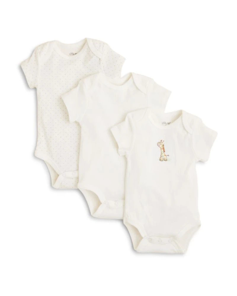 Unisex Giraffe Bodysuit, 3 Pack - Baby