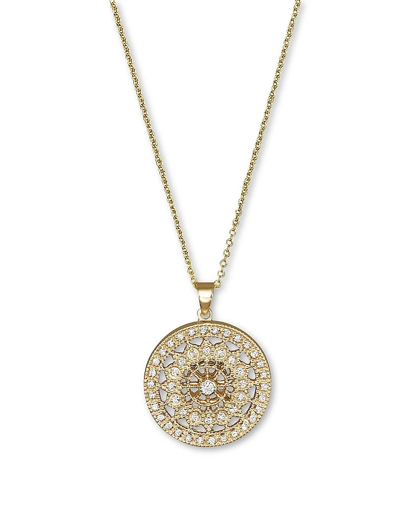 Diamond Medallion Pendant Necklace