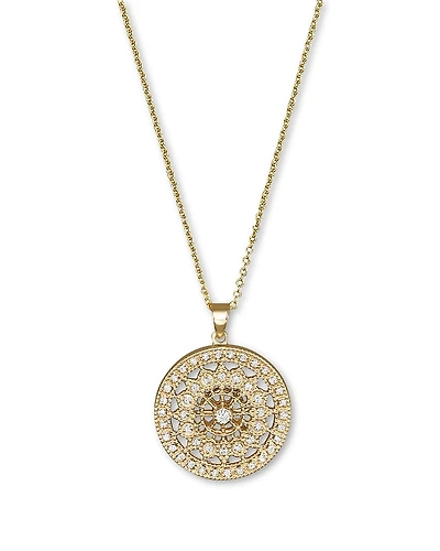Diamond Medallion Pendant Necklace
