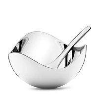 Georg Jensen Bloom Salt Cellar & Spoon