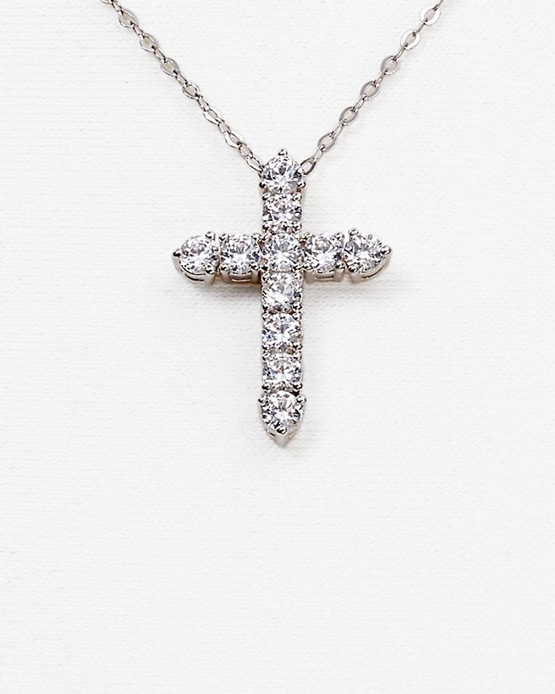 Cross Pendant Necklace, 16"