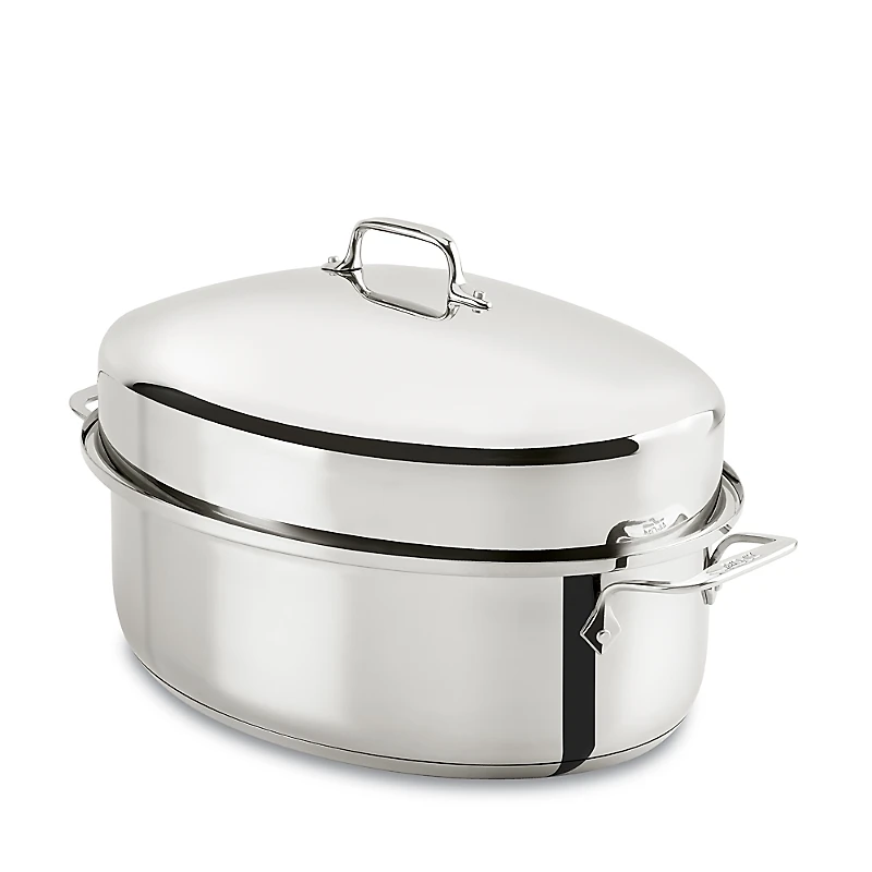 All Clad Stainless Steel Covered Oval Roaster
