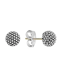 Lagos Sterling Silver Beaded Earrings, 10mm