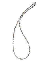 LAGOS Signature Caviar Sterling Silver & 18K Gold Rope Necklace, 16"