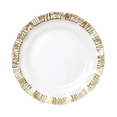 Vietri Rufolo Glass Gold Charger