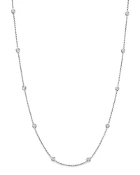 Roberto Coin 18K White or Yellow Gold Diamond Station Necklace