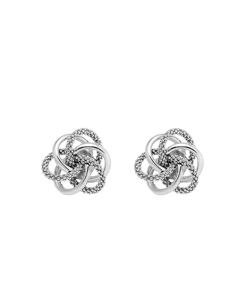 LAGOS Sterling Silver Knot "Caviar" Earrings