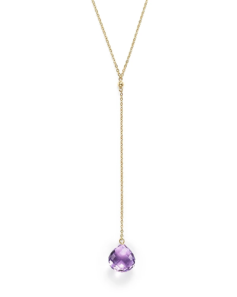 Amethyst Briolette Y-Necklace