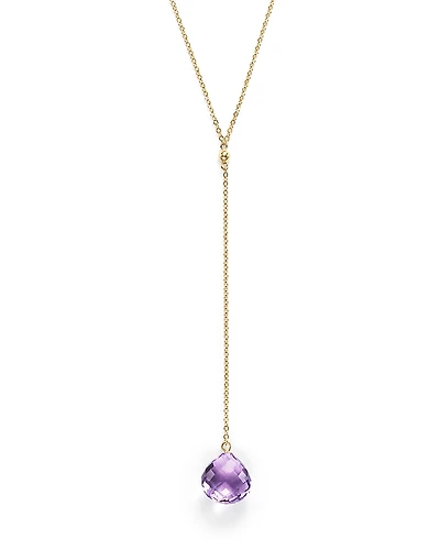 Amethyst Briolette Y-Necklace