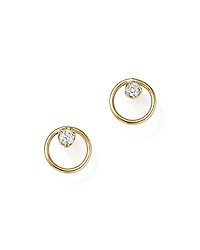 Zoe Chicco 14K Yellow Gold Paris Small Circle Diamond Earrings
