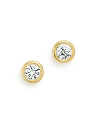 Diamond Bezel Stud Earrings