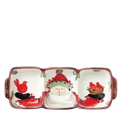 Vietri Old St. Nick Three Part Server