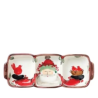 Vietri Old St. Nick Three Part Server