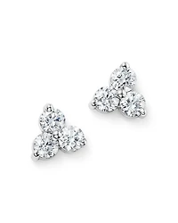 Diamond Trio Stud Earrings 14K White Gold, 0.20-2.0 tcw