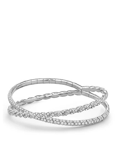 David Yurman Pave Flex Two Row Bracelet with Diamonds