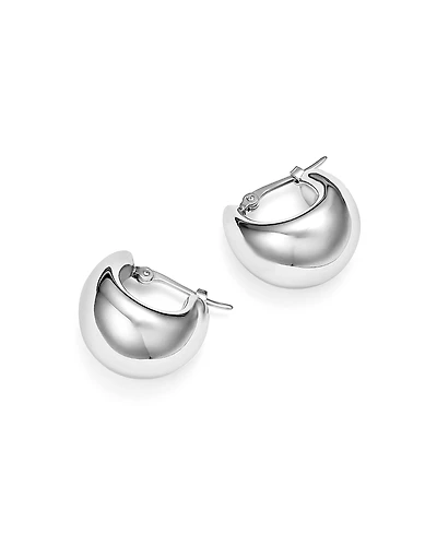 Bloomingdale's Fine Collection 14K White Gold Huggie Hoop Earrings