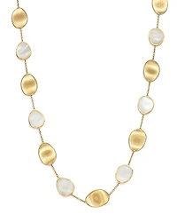 Marco Bicego 18K Yellow Gold Lunaria Mother-of-Pearl Collar Necklace, 16
