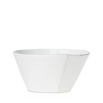 Lastra White Medium Stacking Serving Bowl