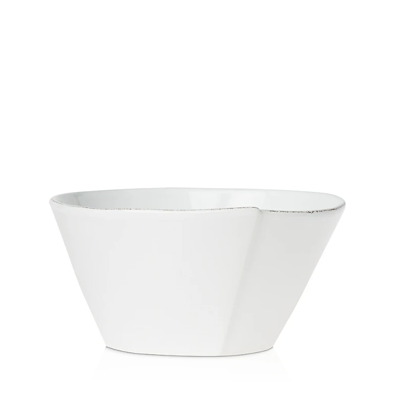 Vietri Lastra White Medium Stacking Serving Bowl