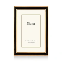 Siena Black Enamel with Gold Frame