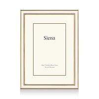 Siena White Enamel with Gold Frame