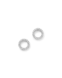 Diamond Circle Stud Earrings
