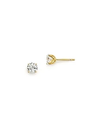 Diamond Round Tulip Stud Earrings 14K Yellow Gold, 0.25-1.0 tcw