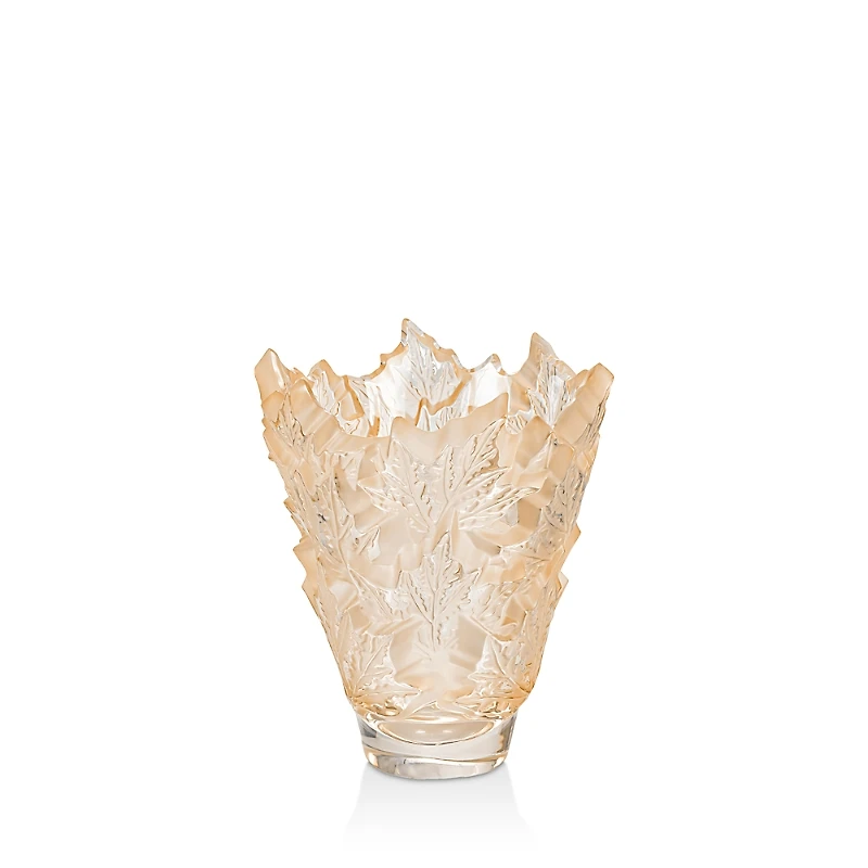Lalique Champs-Elysees Vase, Gold Luster