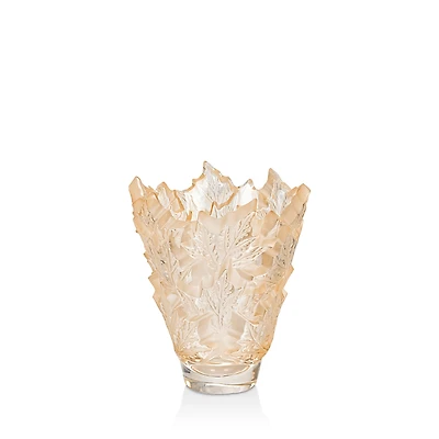 Lalique Champs-Elysees Vase, Gold Luster