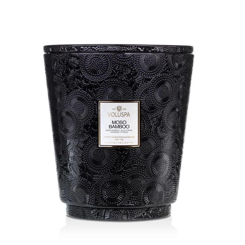 Moso Bamboo 5 Wick Hearth Candle, 123 oz.