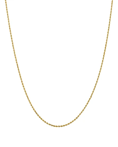 Bloomingdale's Fine Collection Men's 14K Yellow Gold 1.5mm Diamond Cut Rope Chain Necklace