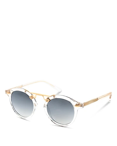 Krewe St. Louis 24K Round Sunglasses, 46mm