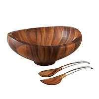 Nambe Butterfly Bowl with Servers