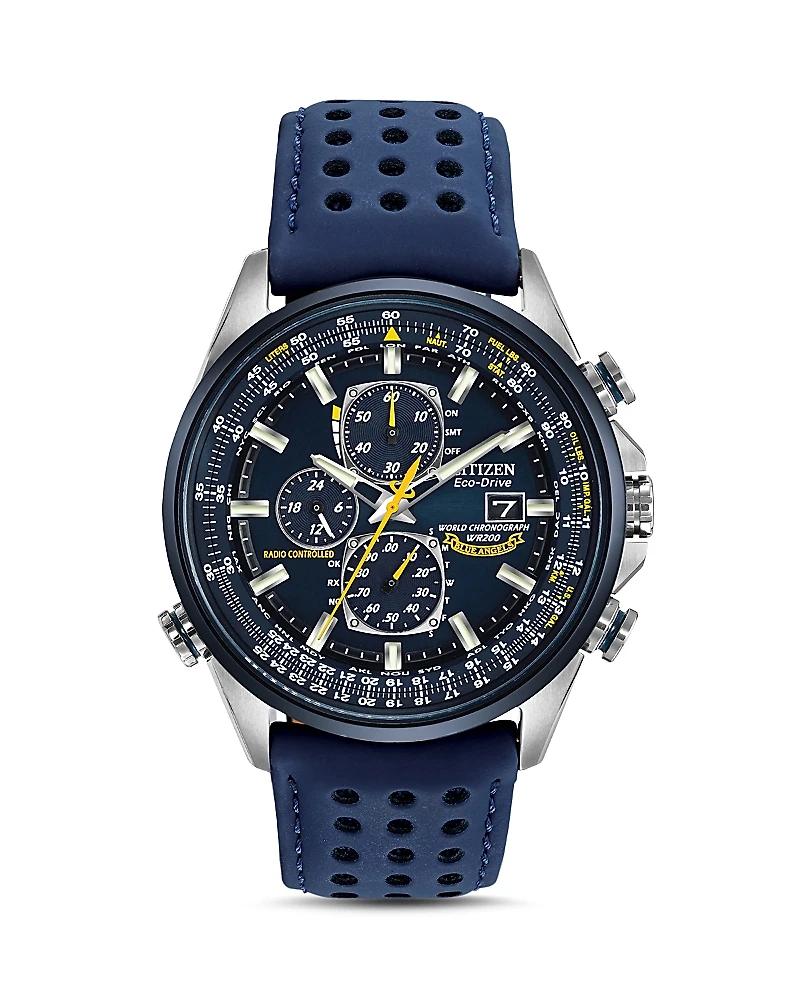 Citizen Blue Angels World Chrono A-t Watch, 43mm