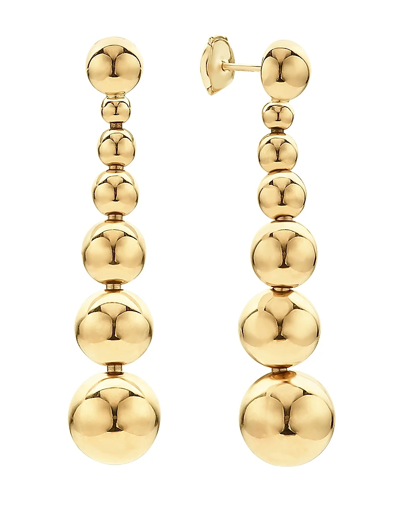 Lagos Caviar Gold Collection 18K Gold Graduated Seven Bead Drop Earrings - Exclusive