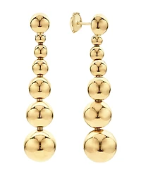 Lagos Caviar Gold Collection 18K Gold Graduated Seven Bead Drop Earrings - Exclusive
