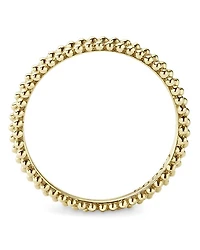 Caviar Gold Collection 18K Triple Beaded Stacking Ring