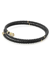 Gold & Black Caviar Collection 18K Gold & Ceramic Three Strand Bracelet