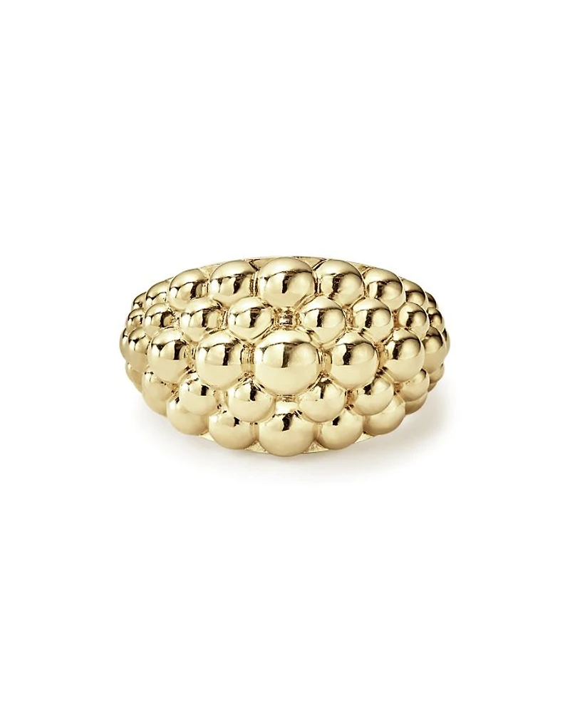 Caviar Gold Collection 18K Gold Domed Ring